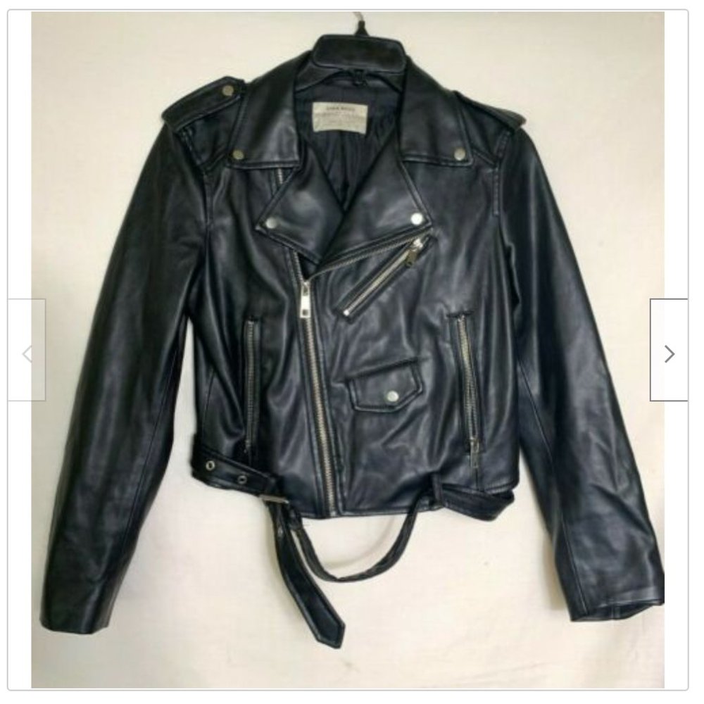 Zara Basic Faux Leather Moto Jacket